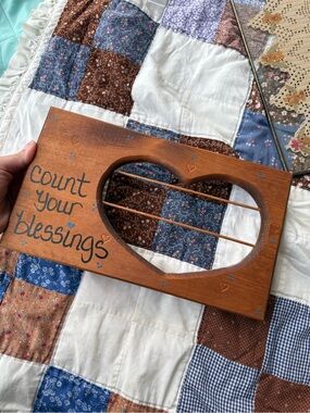 Count Your Blessings Wooden Wall Decor - Heart Cutout